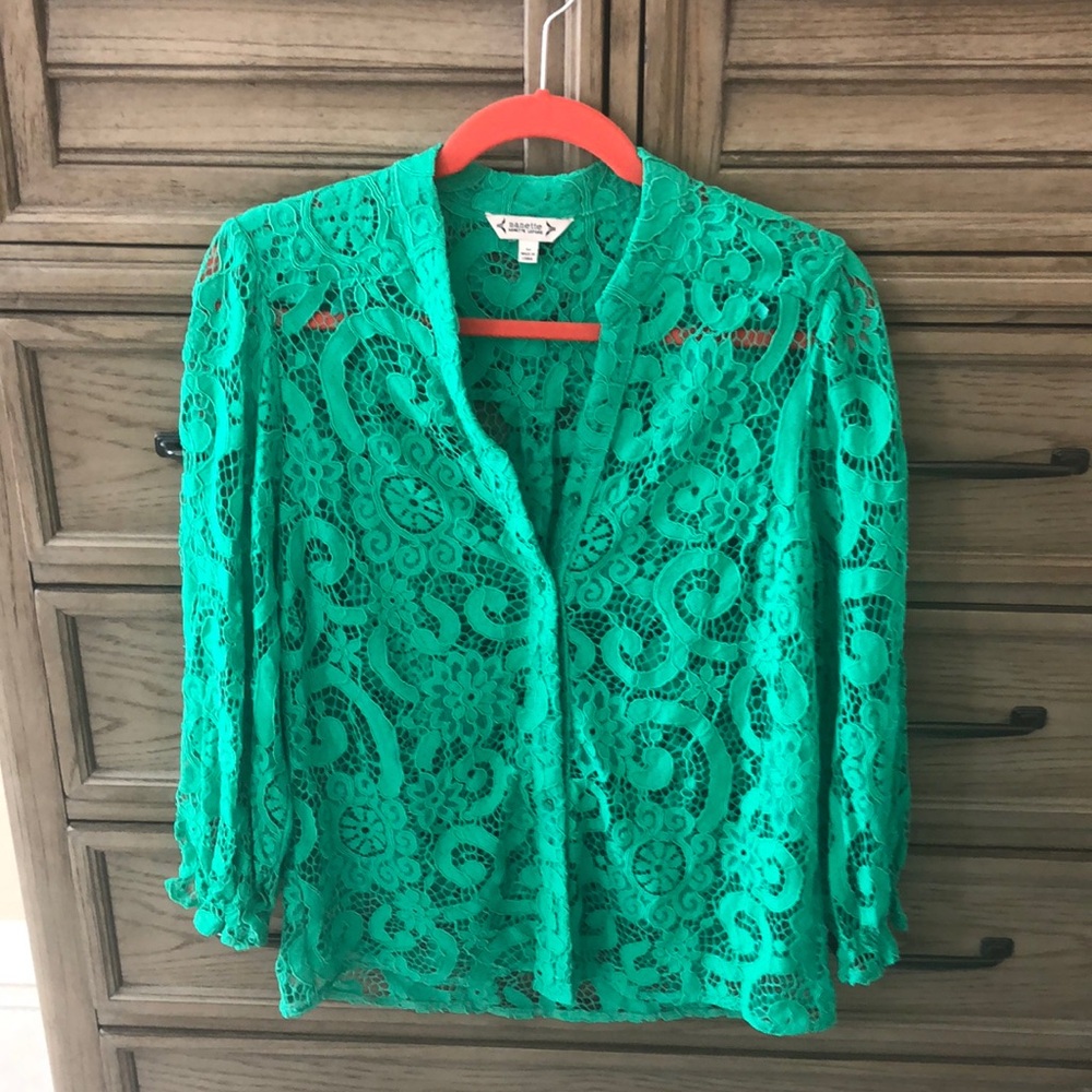 Green blouse with matching cami